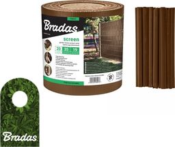  Bradas Taśma ogrodzeniowa balkonowa brązowa 19cm x 35m + klipsy BRADAS 0278
