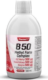  Pharmovit Witamina B-50 Methyl Forte B50 Complex Kwas foliowy Biotyna 500ml PharmoVit