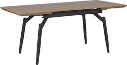  Beliani Stół do jadalni rozkładany 140/180 x 80 cm ciemne drewno z czarnym BARBOSA