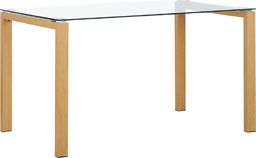  Beliani Stół do jadalni szklany 130 x 80 cm TAVIRA