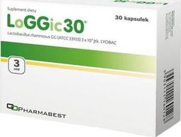  Pharmabest LoGGic30 Lactobacillus rhamnosus GG 3mld 30 kapsułek Pharmabest