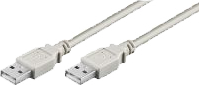 Kabel USB USB-A - USB-A 1.8 m Szary (93375)