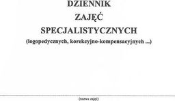  Typograf Dziennik zajęć specjalistycznych logopedycznych A4
