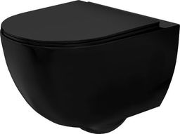 Miska WC Rea Rea Carlo Mini miska WC Rimless z deską wolnoopadającą czarny mat REA-C8489