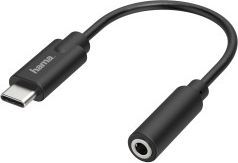 Adapter USB Hama USB-C - Jack 3.5mm Czarny  (002003180000)