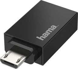 Adapter USB Hama microUSB - USB Czarny  (002003070000)