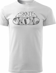  Topslang Koszulka z deskorolką Skate męska biała REGULAR S