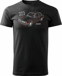  Topslang Koszulka z samochodem BMW 323 rekin męska czarna REGULAR M