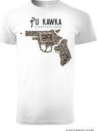  Topslang Koszulka z pistoletem z kawy PuKawka męska biała REGULAR M