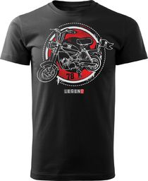  Topslang Koszulka motocyklowa z motocyklem Motorynka męska czarna REGULAR L