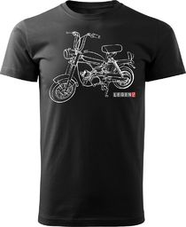  Topslang Koszulka motocyklowa z motocyklem Motorynka męska czarna REGULAR S