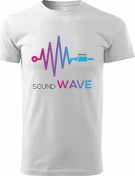  Topslang Koszulka muzyczna Music Sound Wave męska biała REGULAR S