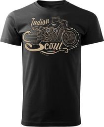  Topslang Koszulka motocyklowa z motocyklem Indian Scout męska czarna REGULAR XXL