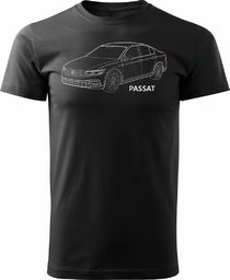  Topslang Koszulka z samochodem VW Passat męska czarna REGULAR S