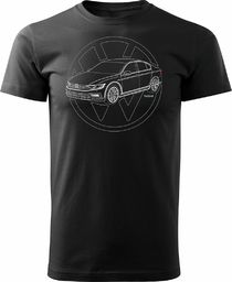  Topslang Koszulka z samochodem VW Passat męska czarna REGULAR L