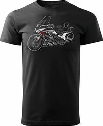  Topslang Koszulka motocyklowa z motocyklem Honda Goldwing męska czarna REGULAR XL
