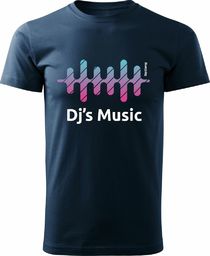  Topslang Koszulka muzyczna DJ Music Sound Wave męska granatowa REGULAR S