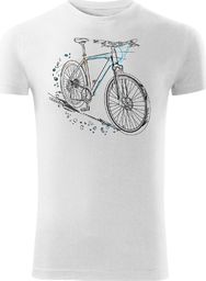  Topslang Koszulka rowerowa MTB Mountain Bike męska biała SLIM S