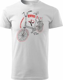  Topslang Koszulka z rowerem Wigry 3 męska biała REGULAR L