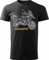  Topslang Koszulka motocyklowa z motocyklem BMW GS 1250 ADVENTURE męska czarna REGULAR M