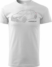 Topslang Koszulka z samochodem Toyota Corolla męska biała REGULAR XL