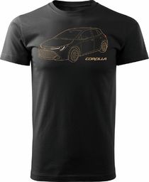  Topslang Koszulka z samochodem Toyota Corolla męska czarna REGULAR L