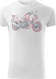  Topslang Koszulka z motocyklem Honda CBF 1000 męska biała SLIM L