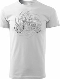  Topslang Koszulka motocyklowa z motocyklem Harley Livewire męska biała REGULAR XL