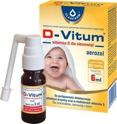 Oleofarm D-Vitum witamina D dla niemowląt areozol D3 400 j.m. 73 porcje 6ml Oleofarm