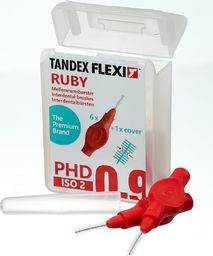 Tandex Tandex (6 szt.) szczoteczek Flexi Super Fine Ruby (czerwony))