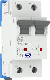  SEZ Krompachy DC C10A 2P 4.5kA Wyłącznik nadprądowy prądu stałego bezpiecznik Typ S SEZ 4577