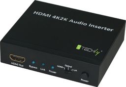 Techly HDMI 2K4K AUDIO INSERTER HDMI/TOSLINK/AUDIO STEREO L/R