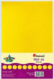Titanum Filc dekoracyjny, 10ark format A4 cytry, CRAFT-FUN