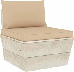  vidaXL VidaXL Ogrodowa sofa środkowa z palet, poduszki, impregnowany świerk
