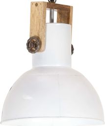 Lampa wisząca vidaXL Industrialna lampa wisząca 25 W biała okrągła 32 cm E27 VidaXL