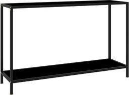  vidaXL Stolik konsolowy czarny 120x35x75 cm szkło hartowane VidaXL