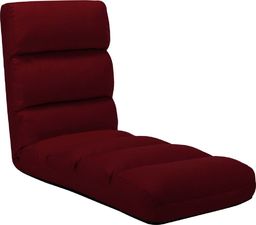  vidaXL Składane krzesło podłogowe winna czerwień sztuczna skóra VidaXL