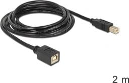 Kabel USB Delock USB-B - USB-B 2 m Czarny (83427)