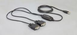 Adapter USB Delock USB - RS-232 x2 Czarny  (61886)