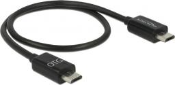 Kabel USB Delock microUSB - microUSB 0.3 m Czarny (83570)