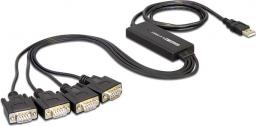 Kabel USB Delock USB-A - RS-232 1.4 m Czarny (61887)