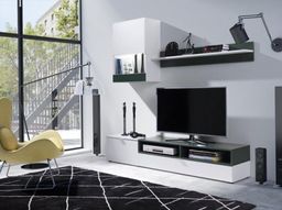 Cama MEBLE Zestaw PAT 175x180x39cm biały+ zieleń