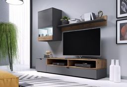 Cama MEBLE Zestaw PAT 175x180x39cm dąb lefkas+ szary