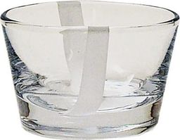  Inter-Deco Szklany świecznik tealight z białym paskiem