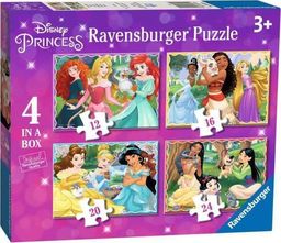  Ravensburger Puzzle 4w1 Księżniczki Disney 2