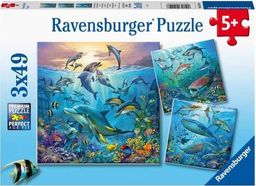  Ravensburger Puzzle 3x49 Podwodne życie