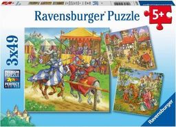  Ravensburger Puzzle 3x49 Rycerze