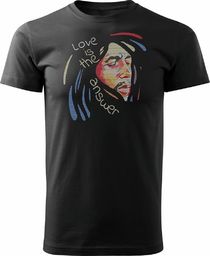  Topslang Koszulka reggae z Bobem Marleyem Bob Marley męska czarna REGULAR S