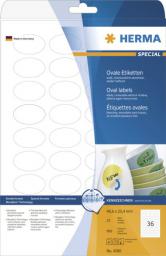  Herma Etykiety odklejalne Movables A4, owalne, białe, papier matowy, 900 szt (4380)