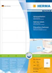  Herma Etykiety Premium A4, adresowe, białe, papier matowy, 1000 szt., zaokrąglone narożniki (4667)